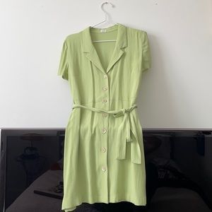 Aritzia Wilfred Buttoned & Tied Mini Dress